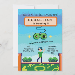 Inbjudan till videospel, födelsedagsdag
