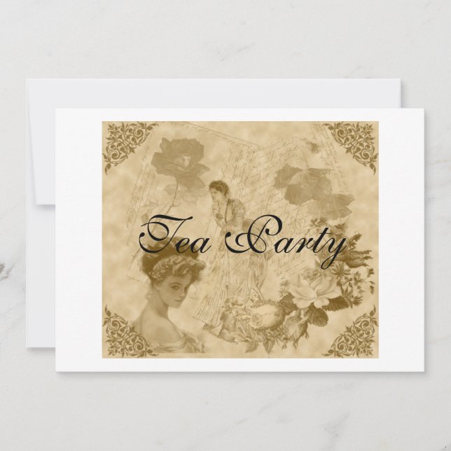 Inbjudan till viktoriansk tehjälp (Framsida)