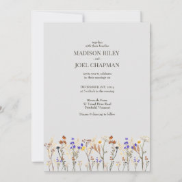 Inbjudan till vild av blommor och foton Bröllopet