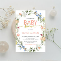 Inbjudan till vild blommor Babykläder