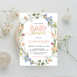 Inbjudan till vild blommor Babykläder