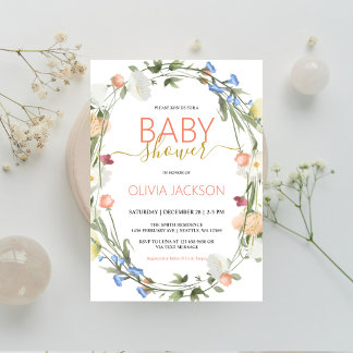 Inbjudan till vild blommor Babykläder