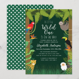 Inbjudan till vild en jungle Baby Shower