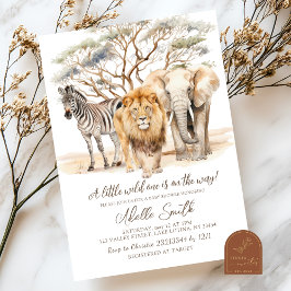 Inbjudan till vild ett Safari Baby Shower