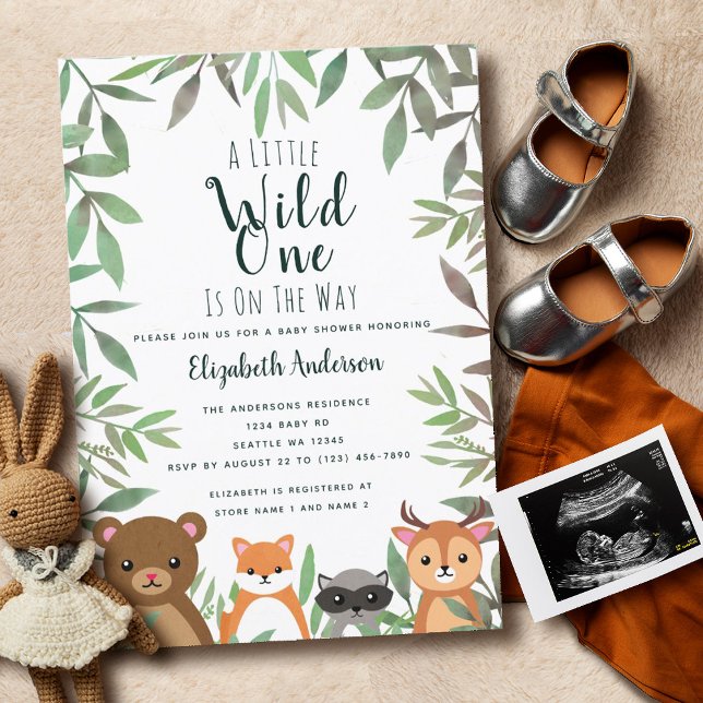 Inbjudan till vild ett Woodland Baby Shower (Skapare uppladdad)