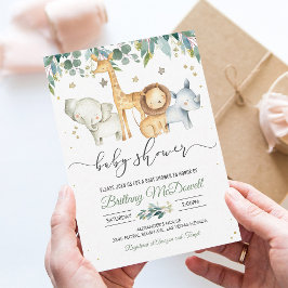 Inbjudan till vild pojke safari baby shower
