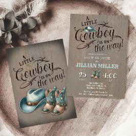 Inbjudan till vilda western Baby Shower Cowboy Boo