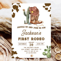 Inbjudan till vilda western Rodeo Cowboyens födels