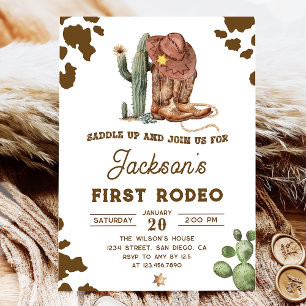 Inbjudan till vilda western Rodeo Cowboyens födels