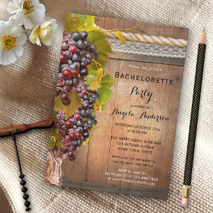 Inbjudan till vin-partiet "Vineyard Bachelorette"