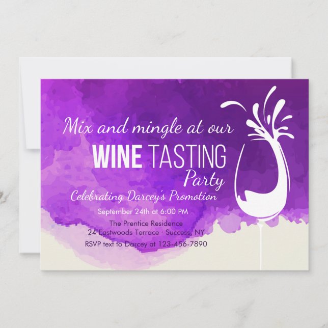 Inbjudan till Vin Taste 2 (Framsida)