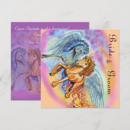 Inbjudan till vind och amma Romantic Unicorn