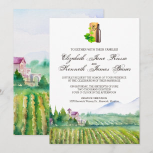 Inbjudan till Vineyard-bröllop