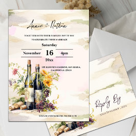 Inbjudan till Vineyard Romantic Grapevine Wedding