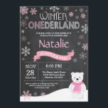 Inbjudan till vinnarland 1:a födelsedagen<br><div class="desc">Polarna för vintern Onederland äger första födelsedagsinbjudan. Hjort. Rosa och vitlök. Första födelsedagen. Flickan 1:a Bday Inbjudan. Bakgrund till kretskort. Svarta och vita. Om du vill göra ytterligare anpassningar klickar du på knappen Anpassa och användor verktygen som är utformat för att ändra mallen.</div>