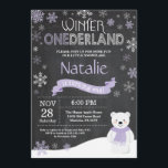 Inbjudan till vinnarland 1:a födelsedagen<br><div class="desc">Polarna för vintern Onederland äger första födelsedagsinbjudan. Hjort. Lila Lilac Lavender och White Snowflake. Första födelsedagen. Pojken eller tjejen första Bday Inbjudan. Bakgrund till kretskort. Svarta och vita.
Om du vill göra ytterligare anpassningar klickar du på knappen Anpassa och användor verktygen som är utformat för att ändra mallen.</div>