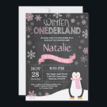 Inbjudan till vinnarland 1:a födelsedagen<br><div class="desc">Vinter Onederland 1:a födelsedagsinbjudan. Penguin. Rosa och vitlök. Första födelsedagen. Flickan 1:a Bday Inbjudan. Bakgrund till kretskort. Svarta och vita.
Om du vill göra ytterligare anpassningar klickar du på knappen Anpassa och användor verktygen som är utformat för att ändra mallen.</div>