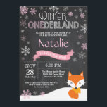 Inbjudan till vinnarland fox 1:a födelsedagen<br><div class="desc">Vinter Onederland Fox 1:a födelsedagsinbjudan. Fox. Rosa och vitlök. Första födelsedagen. Flickan 1:a Bday Inbjudan. Bakgrund till kretskort. Svarta och vita.
Om du vill göra ytterligare anpassningar klickar du på knappen Anpassa och användor verktygen som är utformat för att ändra mallen.</div>