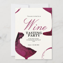 Inbjudan till vinprovning med vitt och rosa vin