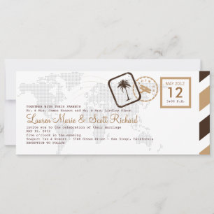 Inbjudan till Vintage Airline Boarding Pass