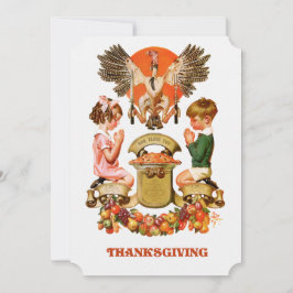 Inbjudan till vintage Art Thanksgiving - middag