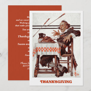 Inbjudan till vintage Art Thanksgiving - middag
