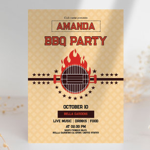 Inbjudan till vintage BBQ Party