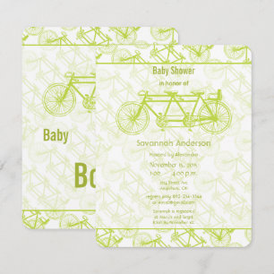 Inbjudan till vintage Bicycle Baby Shower