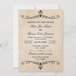 Inbjudan till vintage bröllop