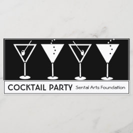 Inbjudan till vintage Cocktail-part