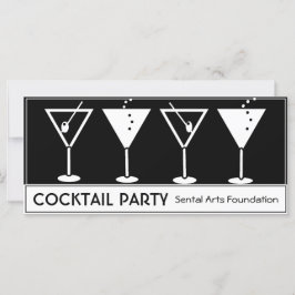 Inbjudan till vintage Cocktail-part