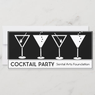 Inbjudan till vintage Cocktail-part