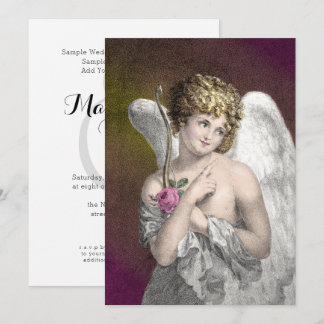 Inbjudan till vintage Cupid Romantic Wedding