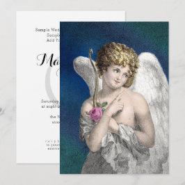 Inbjudan till vintage Cupid Romantic Wedding