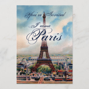 Inbjudan till Vintage Eiffel Torn