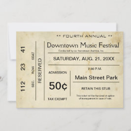 Inbjudan till Vintage Entertainment Biljett