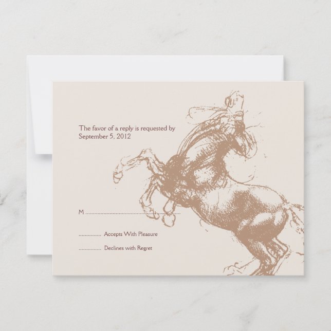 Inbjudan till vintage Equestrian Wedding (Framsida)