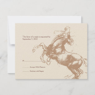 Inbjudan till vintage Equestrian Wedding