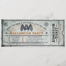 Inbjudan till Vintage Fladdermus Halloween Biljett