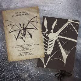 Inbjudan till vintage Fladdermus Halloween fest
