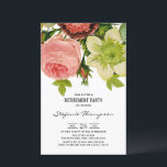 Inbjudan till vintage Flowers Botanical Pension<br><div class="desc">Inbjudan går till din händelse med anpassadets blommigt pension-inbjudan. Den har botaniska blommor och klassisk typografi. Denna inbjudan från det botaniska pension-partiet är perfekt för vår och falla pension party. Texterna är fullt redigerbara för alla händelser.</div>