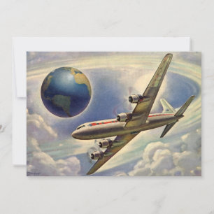Inbjudan till Vintage Flygplan flygande Värld runt