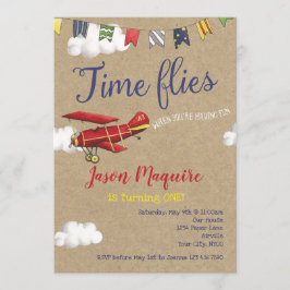 Inbjudan till vintage flygplan, första födelsedage