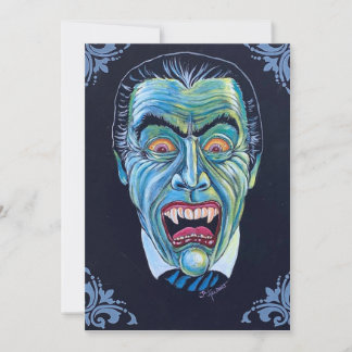 Inbjudan till vintage för en scary Spooky Hallowee