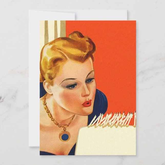 Inbjudan till Vintage från födelsedagsklockan till (Framsida)