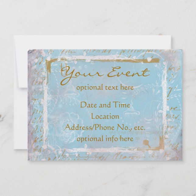 Inbjudan till Vintage Fransk och skript nr 2 (Framsida)