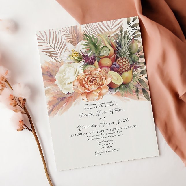 Inbjudan till vintage Fruit Wedding (Skapare uppladdad)