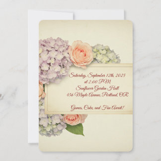 Inbjudan till vintage Garden Birthday