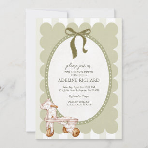 Inbjudan till vintage Gender Netural Baby Shower