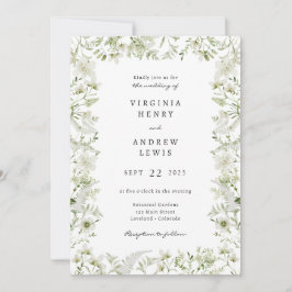 Inbjudan till vintage Grey Wedding
